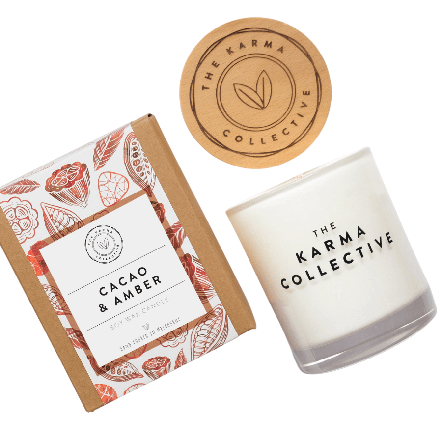 Karma Collective Cacao & Amber Natural Soy Candle